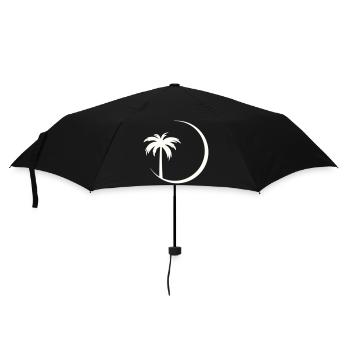 Silhouette du cercle de palmiers - Parapluie standard - noir - Devant