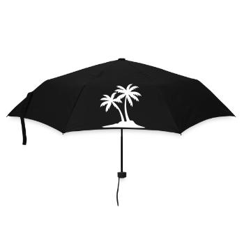 Icône du palmier de l’île - Parapluie standard - noir - Devant