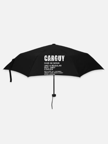 CarGuy Distressed Typografie - Regenschirm (klein) - Schwarz
