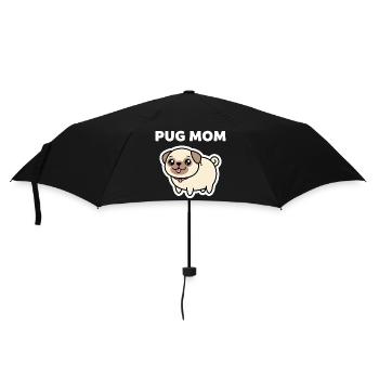 Süßes Mops-Mama-Hundeliebhaber-Design - Regenschirm (klein) - Schwarz - Vorne
