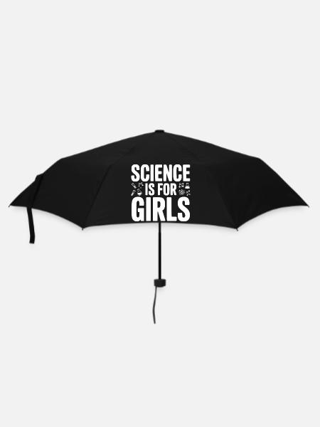 Wissenschaft ist für Mädchen - Regenschirm (klein) - Schwarz