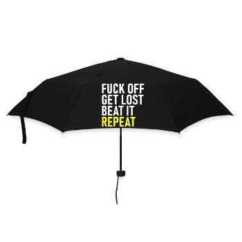 Verpiss dich, verlier dich wiederholt - Regenschirm (klein) - Schwarz - Vorne