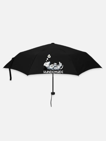 Hundemüde Dalmatiner Dalmatinerbesitzer Dalmatine - Regenschirm (klein) - Schwarz