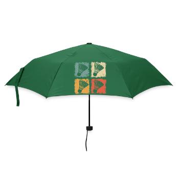 Badminton Shuttlecock Retro Style - Umbrella (small) - bottlegreen - Front