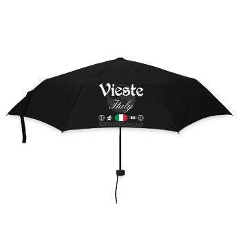 Vieste Italien Streetwear Reise Souvenir - Regenschirm (klein) - Schwarz - Vorne
