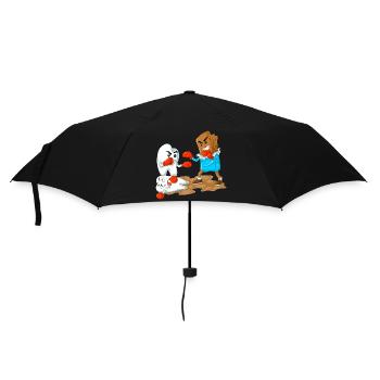 Chocolate Vs Tooth Boxing Funny Dentist Gift - Umbrella (small) - black - Front