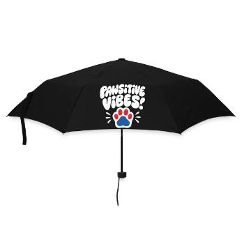 Pawsitive Vibes Dog Paws Design - Umbrella (small) - black - Front