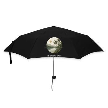 Tropical Calm - Palm Trees Palm Trees Tropical Basils - Umbrella (small) - black - Front