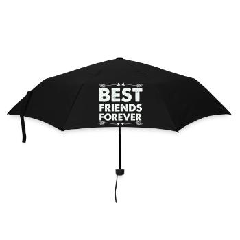 Beste Freunde Für Immer - Regenschirm (klein) - Schwarz - Vorne