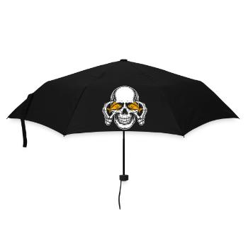 Crâne aux yeux de poisson rouge - Parapluie standard - noir - Devant