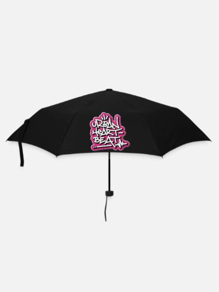 Urban Heartbeat Graffiti - Regenschirm (klein) - Schwarz