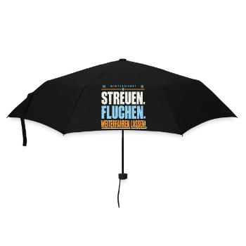 Winterdienst Streuen Fluchen - Regenschirm (klein) - Schwarz - Vorne