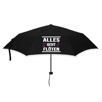 Flute Music Clarinet "Everything Goes Flutes" - Umbrella (small) - black - Front