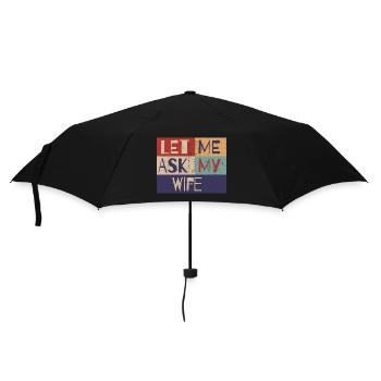 Permettez-moi de demander à ma femme - Parapluie standard - noir - Devant