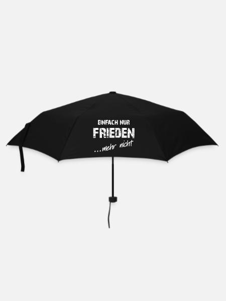 Einfach nur Frieden für alle - Regenschirm (klein) - Schwarz