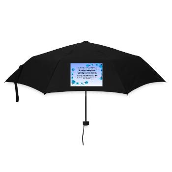 Soothing Bible Verse with Blue Flowers - Umbrella (small) - black - Front