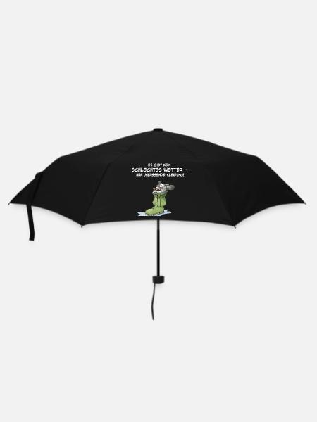 Es gibt kein schlechtes Wetter... - Regenschirm (klein) - Schwarz