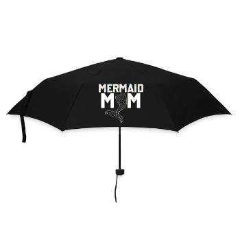Mermaid Mom Meerjungfrau Mama Spruch - Regenschirm (klein) - Schwarz - Vorne