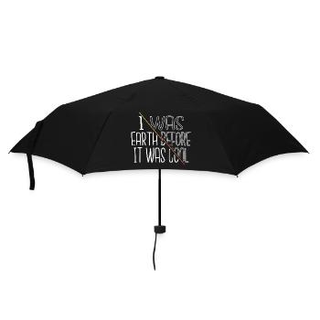 telescope christmas earth night sky happy - Umbrella (small) - black - Front