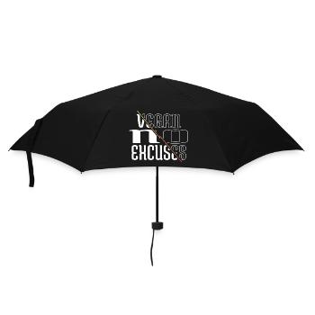gift idea veggie funny quote vegan meal - Umbrella (small) - black - Front