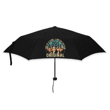 Né en avril 1954, légende depuis avril 1954 - Parapluie standard - noir - Devant