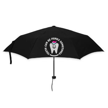 teeth punk zahn - Umbrella (small) - black - Front