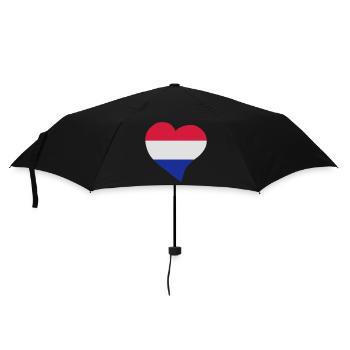 Dutch Herz - Regenschirm (klein) - Schwarz - Vorne