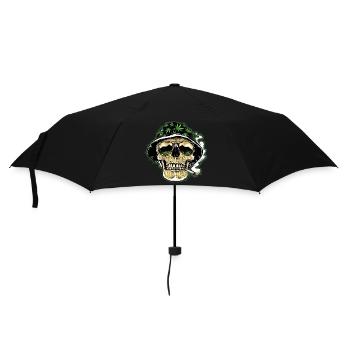Kiff Skull - Regenschirm (klein) - Schwarz - Vorne