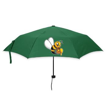 Fleißige Honigbiene - Regenschirm (klein) - Flaschengrün - Vorne