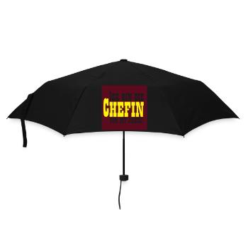 Ich bin die Chefin von Dir Janzel - Regenschirm (klein) - Schwarz - Vorne