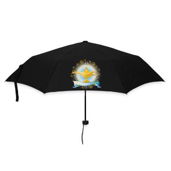 strahlende goldene orientalische Wunderlampe - Regenschirm (klein) - Schwarz - Vorne