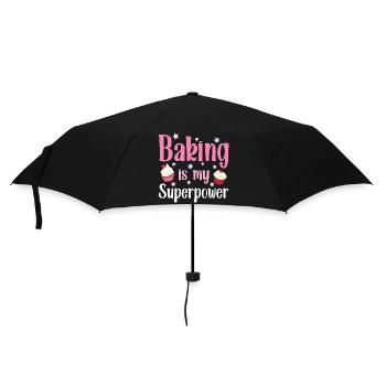 Baking baker baker - Umbrella (small) - black - Front