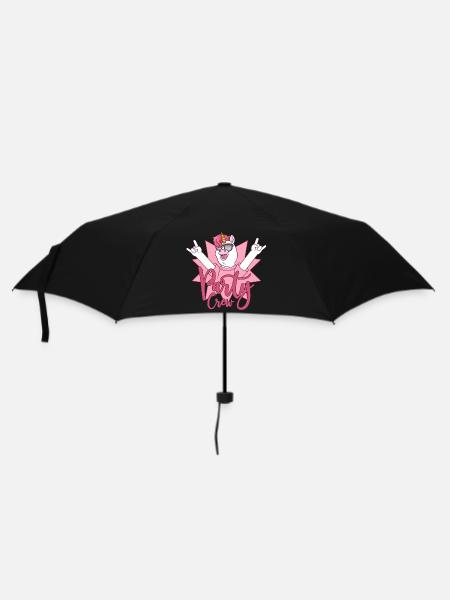Party Crew Einhorn - Regenschirm (klein) - Schwarz