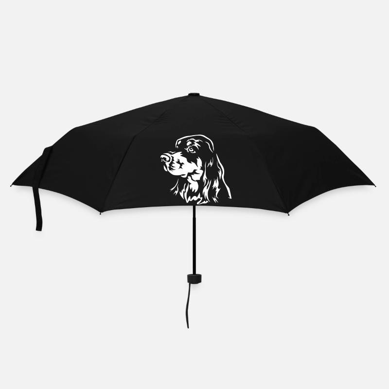 Gordon Setter Kopf "Black Edition" - Regenschirm (klein) - Schwarz