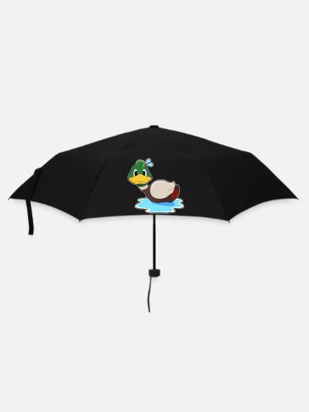 Ente Schwimmen - Regenschirm (klein) - Schwarz