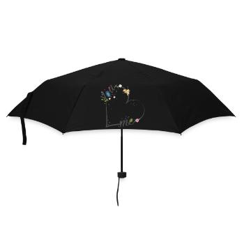 You & I connected by the tender bond of love - Umbrella (small) - black - Front