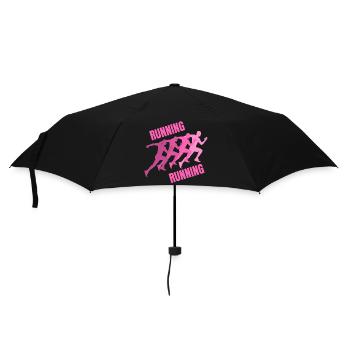 running, footing, course à pied, jogging - Parapluie standard - noir - Devant