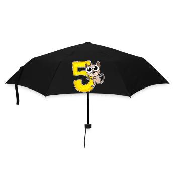 5 Birthday 5 years old with animal motif - five - Umbrella (small) - black - Front