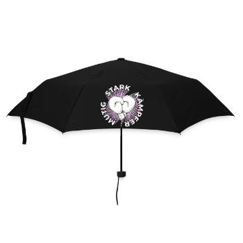 Kämpfer - mutig - stark - Herz - Boxhandschuhe - Regenschirm (klein) - Schwarz - Vorne