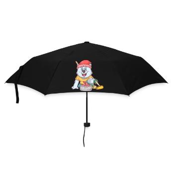 Curling Ours polaire - Parapluie standard - noir - Devant