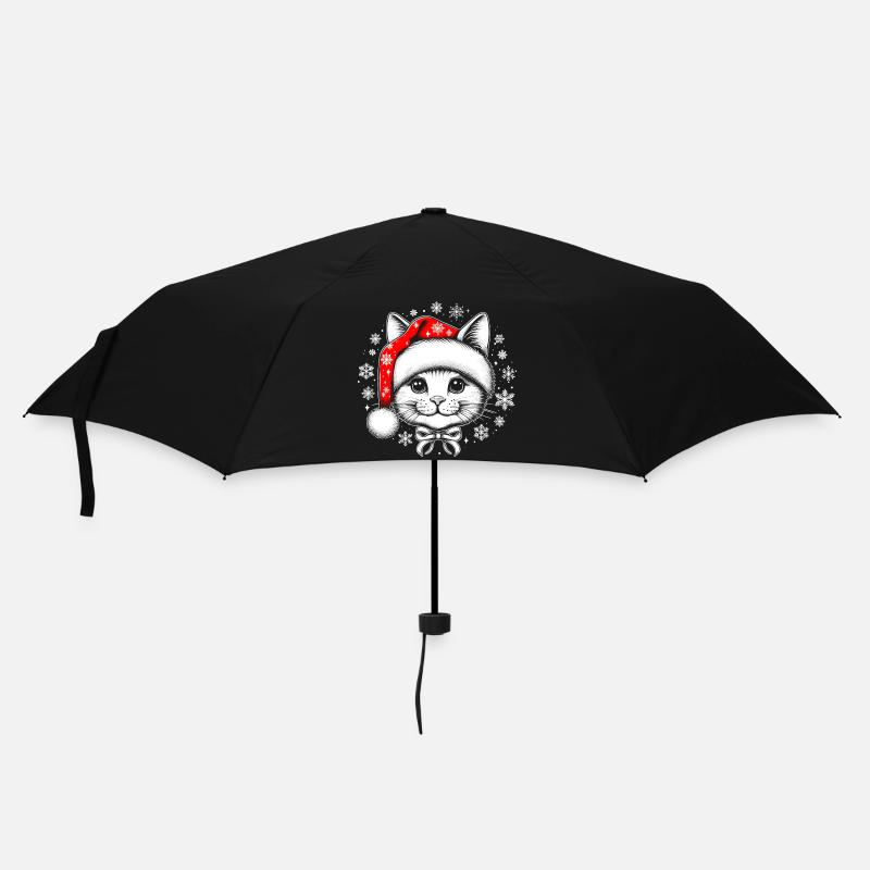 Christmas cat - Parapluie standard - noir