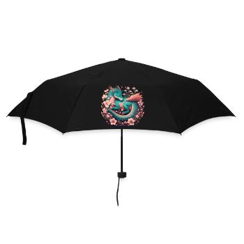 Spring Dragon – Gentle Power - Umbrella (small) - black - Front