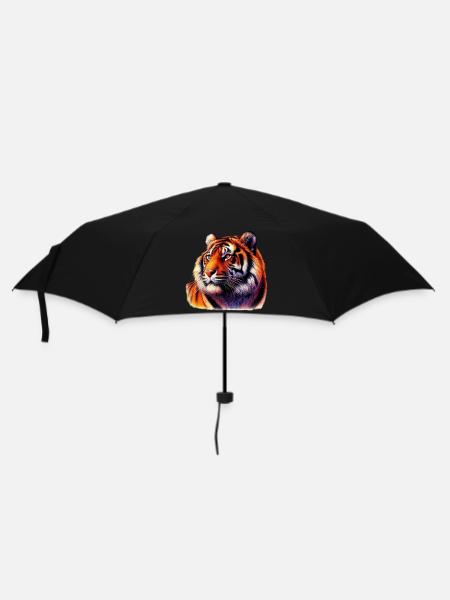 Tiger - Regenschirm (klein) - Schwarz