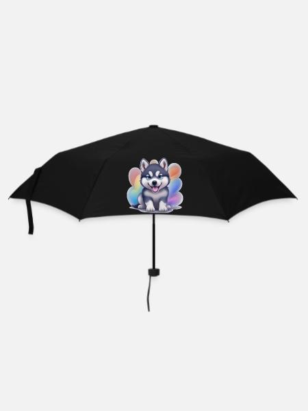 Chiot Husky Sibérien - Parapluie standard - noir