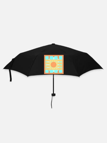 Farbenspiele Muster Design - Regenschirm (klein) - Schwarz