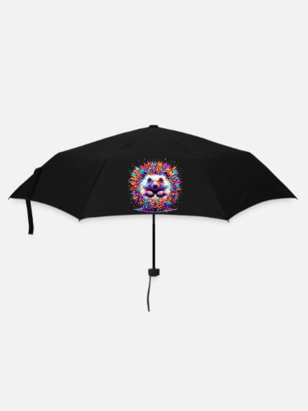 Igel - Regenschirm (klein) - Schwarz