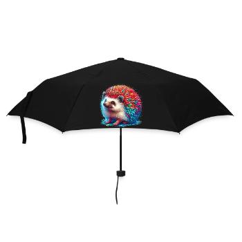 Igel - Regenschirm (klein) - Schwarz - Vorne