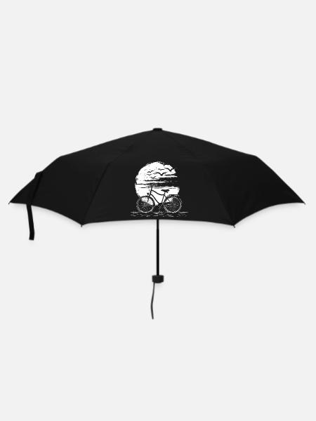 Radfahren Zeichnung - Regenschirm (klein) - Schwarz