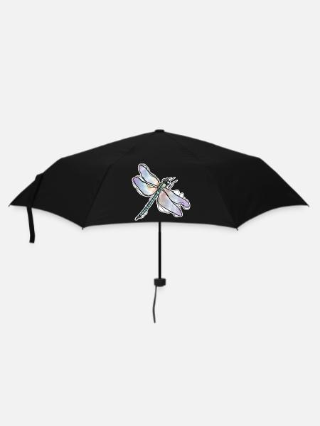 Libelle - Regenschirm (klein) - Schwarz