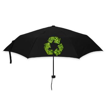 Recycler Protection de l’environnement Nature Forêt Recyclage - Parapluie standard - noir - Devant